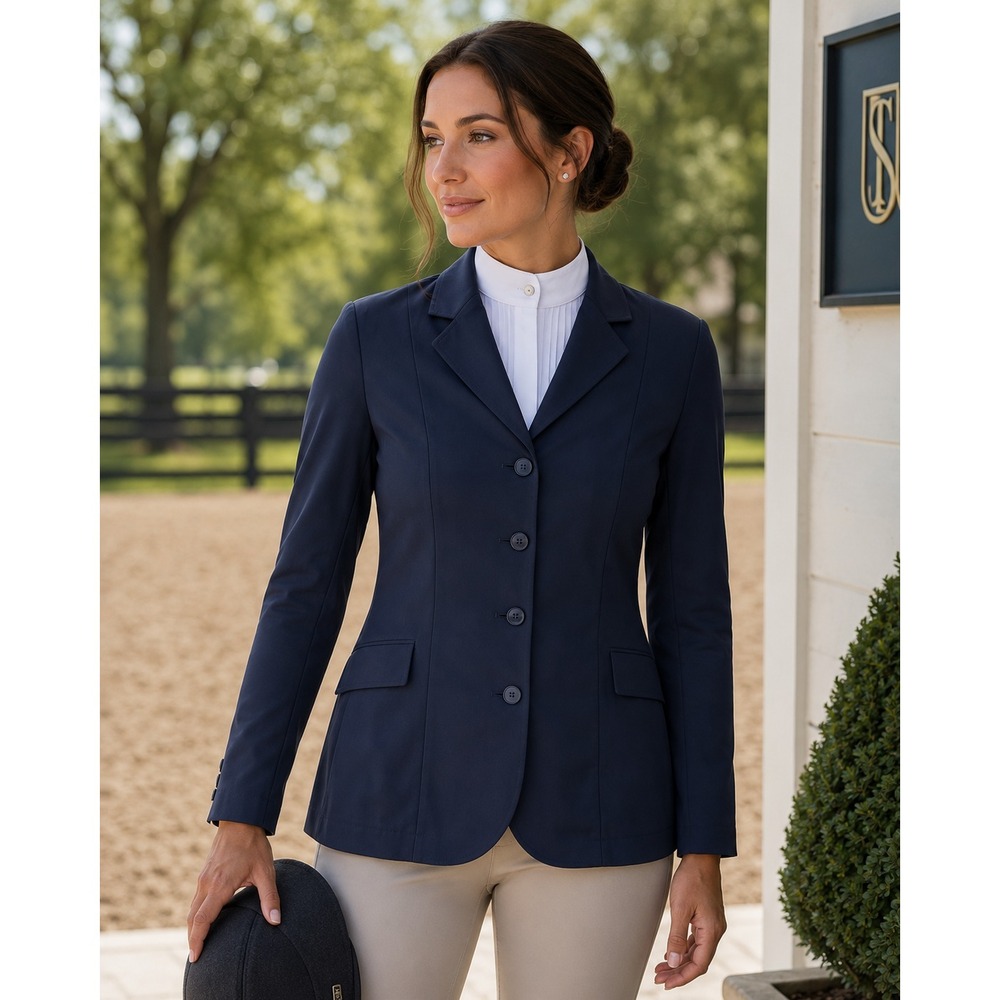 Tredstep‎ Solo Pro Classic Show Jacket Navy NWT Junior 16 Women 4